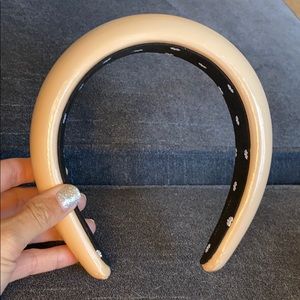 Lele Sadoughi Glossy Padded Headband in Nude